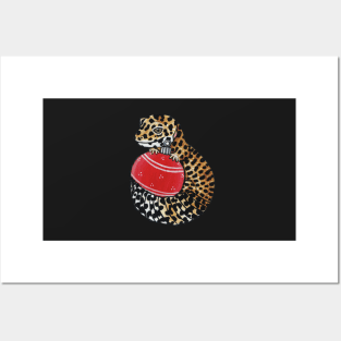 Leopard Gecko Christmas Posters and Art